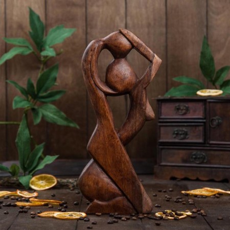 Souvenir tree "couple pleasure" brown color 30x15x4 cm