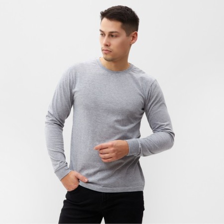 Long-sized male monophonic, the color is light gray, size 48