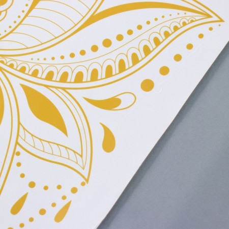 Stick plastic interior gold "Lotus flower" 40x60 cm-2