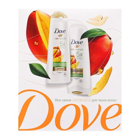 Gift kit Women's Dove "Deep Power and Restoration": shampoo, 250 ml + balm, 200 ml-5