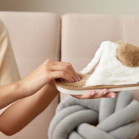 Women's slippers 36-37, beige color-11