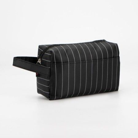 Lightning cosmetic bag, external pocket, black color