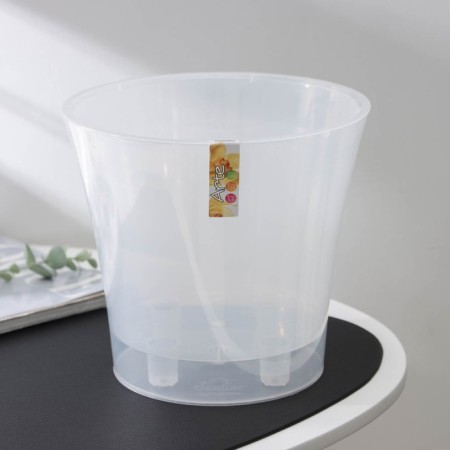 Kashpo for flowers with an “art” insert, 5 l, the color is transparent-4
