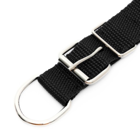 Collar "comfort" combined (polyester, artificial leather), 58 x 3 cm, Osh 45-52 cm, black 60-4
