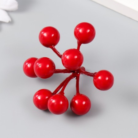 Decor for creativity "Branch with rowan berries 9 berries" 6 cm-2