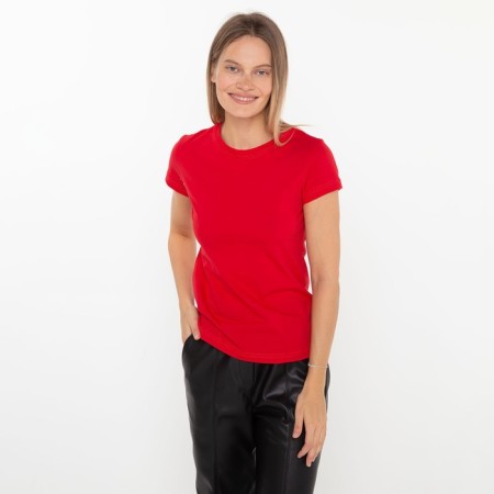 T -shirt female color red, size 46