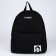 Backpack school textile BE YOURSELF, with pocket, 29x12x40, black color