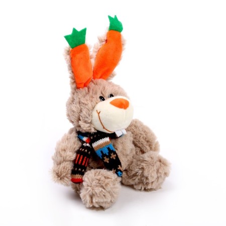 Soft toy "Rabbit in a scarf", 17 cm-1