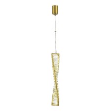 Suspension lamp ST LUCE. SL6205.303.01. Elica. 1x11 W, LED, 3000K, 935 LM, 7.6x7.6x100 cm, brass color