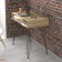 Written table Chicago 90x45x75 cm, oak craf gold, black