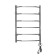 Domoterm electric heated towel rail "Laura", 500 x 800 mm, 6 crossbars, right, chrome