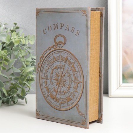 Safe Brush Tree leatherette "Compass" 21x13x5 cm-1