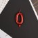Candle for the cake, number "0", red.