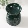 Aroma lamp ceramics "Dragonfly on the flower" Green 7.2x7.2x8.3 cm