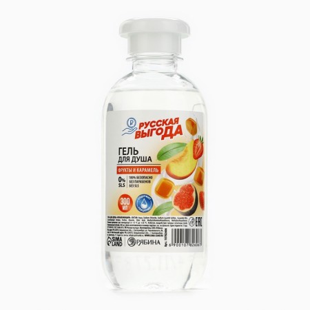 Shower gel Russian benefit, 300 ml, fruit and caramel