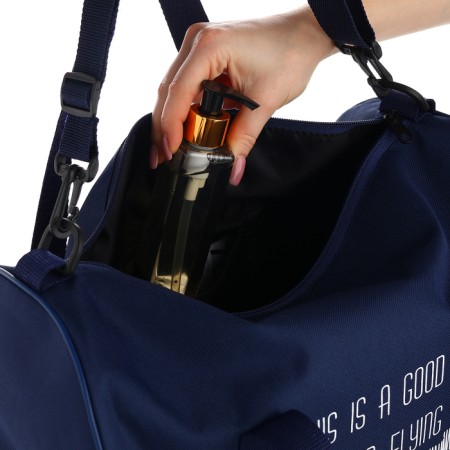 Road bag, textura, small size, blue color-6