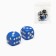 Dice play "Game time", 1.6 x 1.6 cm, set 2 pcs, blue
