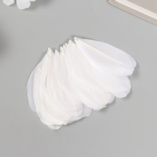 Decorative goose “white” in the shape of a sheet set 40 pcs h = 5-7 cm