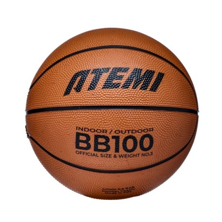 Basketball ball ATEMI, size 3, rubber, 8 panels, BB100N, district 56-58, glued