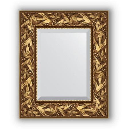 Mirror with fatset in the baguette frame - Byzantium gold 99 mm, 49 x 59 cm, evoForm