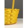 Wicker basket 20 x 20 x 9 cm, handle h = 25 cm, yellow