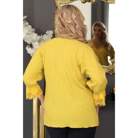 Female jumper, size 50, yellow color-5