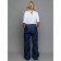 Heater trousers, height 158 ​​cm, dark blue color