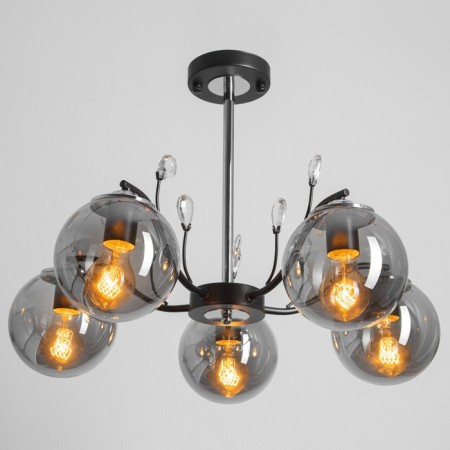 ARISA chandelier 5he27 40W black-silver 60x60x40 cm-1