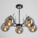 ARISA chandelier 5he27 40W black-silver 60x60x40 cm
