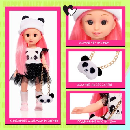 Classic doll "Honey: Pandochka", in a dress and hat-2