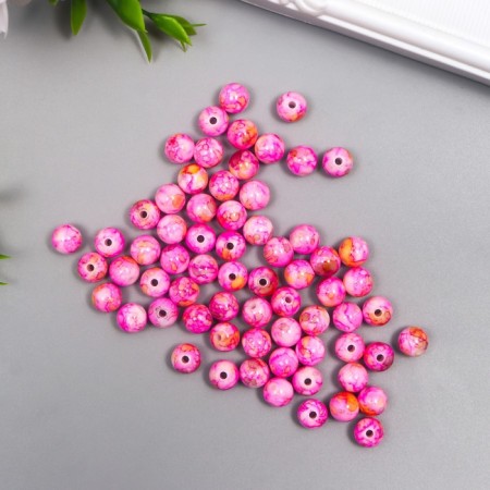 Beads for creativity plastic "Marble. Lilac" d = 0.8 cm set 20 g-1