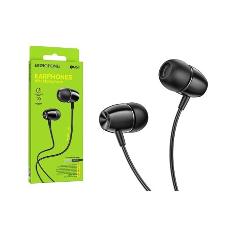 Headphones Borofone BM57 Platinum, vacuum, microphone, jack 3.5 mm, cable 1.2 m, black-3