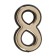 Door number "8", plastic, color gold