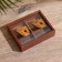 Casket for playing cards for 2 decks 15.5x12x3.5 cm, tree shisham