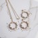 Set 2 objects: earrings, pendant "Bonton", color mix, 43 cm