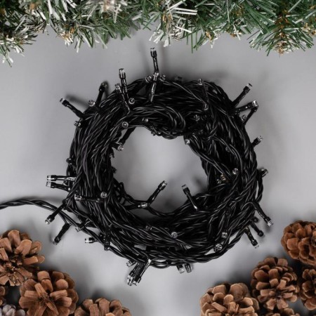 Garland “thread” 10 m, IP44, dark thread, 100 LED, red glow, 8 modes, 220 V-2
