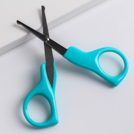 Baby scissors, turquoise color-1