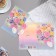 Postcard "Congratulations!" embossing, congruen, bouquet of roses, tag, 12.5x19.4 cm