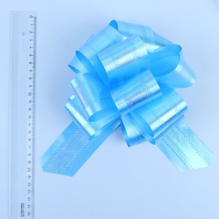 Бант "Шар", перламутровый, синий-1
