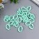 Decor for creativity Plastic "Ring for the chain" pastel green set 25 pcs 2.3x1.65 cm