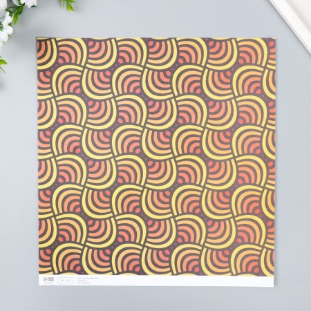Scrapbooking paper "Summer wave" density 180 g 30.5x32 cm-3