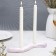 Summary "Waves" for two candles from gypsum, 25x6x3cm, marble with purple strips