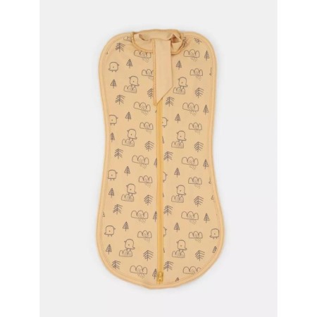 Diamond cocoon with a hat MOWBABY BIRDS, height 56 ​​cm, yellow color-1