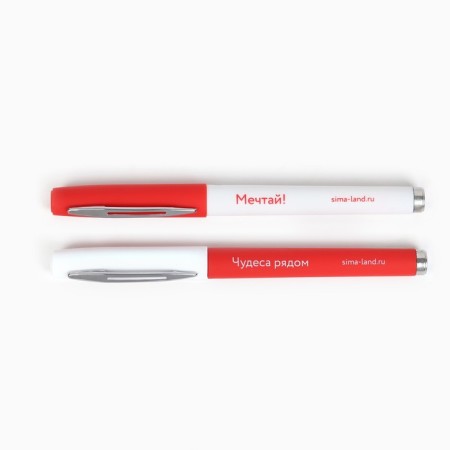 Gel pen "Winter will give a miracle", 2 pcs., Blue and red pasta-2