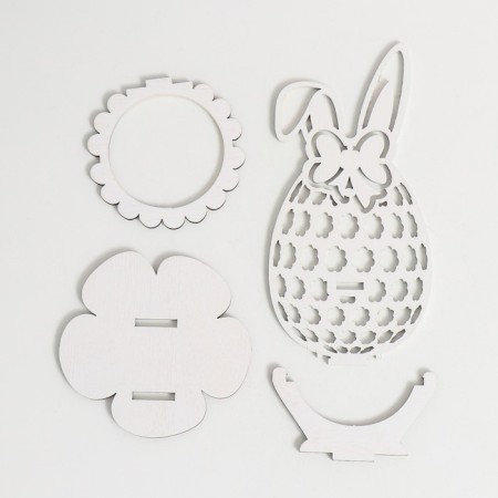 Starfish stand "Bunny" 8.8x8.8x14.5 cm (set 4 parts) white-5