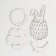 Starfish stand "Bunny" 8.8x8.8x14.5 cm (set 4 parts) white