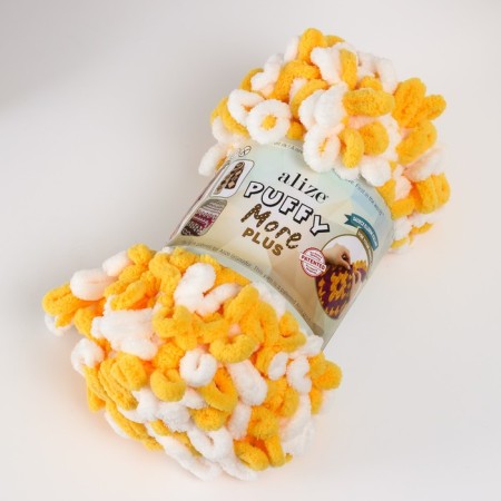 Yarn "Puffy More Plus" 100 % micropoliester 11m/250g (8002)-1