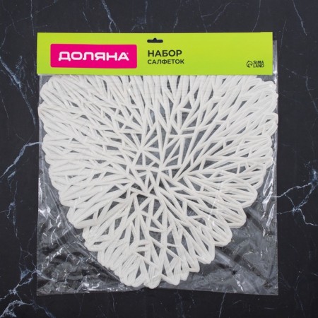 Serving napkins on the table "Loire", 4 pcs, 40 × 38.5 cm, white-4
