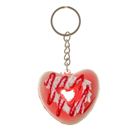 Square “heart”, on a key fob, color mix-2