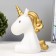 Nightnik "Unicorn in Gold" LED from batteries with a white-gold 9.5x14x20 cm Risalux